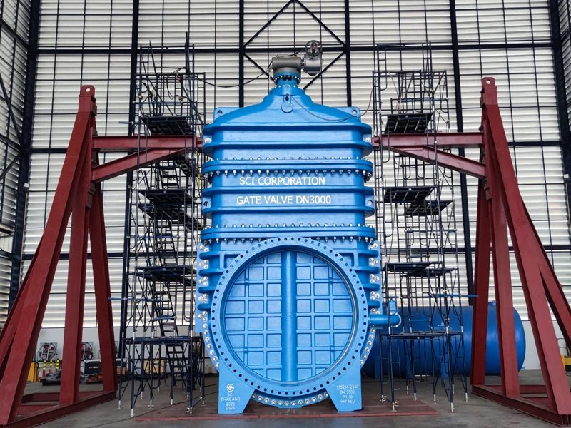 The world largest gate valve DN 3,000 mm for MWA project in Thailand